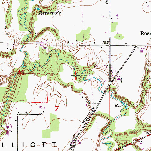 Topographic Map of Aamodt Dairy Reservoir, OR