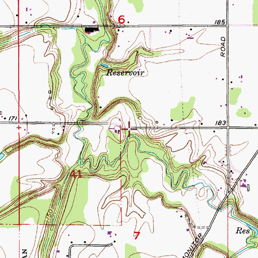 Topographic Map of Aamodt Flashboard Dam, OR