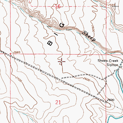Topographic Map of Albertsons Dam, OR