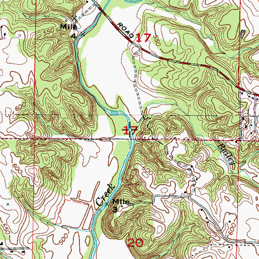 Topographic Map of Bailey Branch, AL
