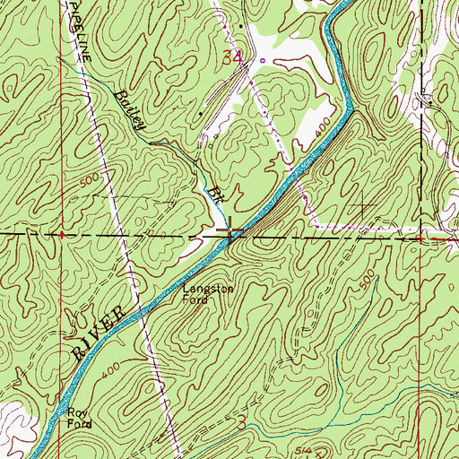 Topographic Map of Bailey Brook, AL