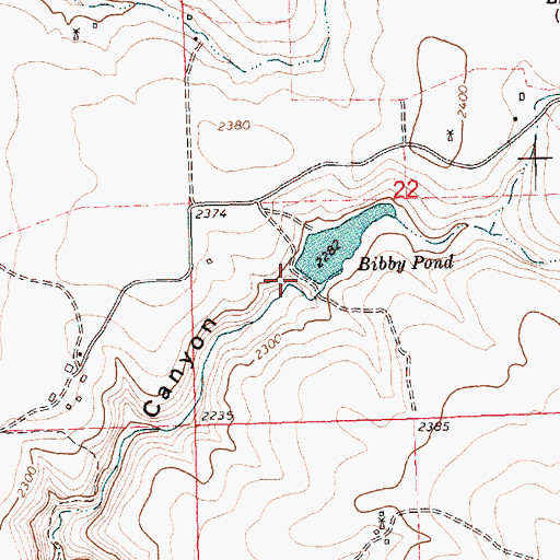 Topographic Map of Bibby Dam, OR