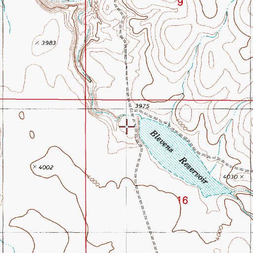 Topographic Map of Blevins Dam, OR