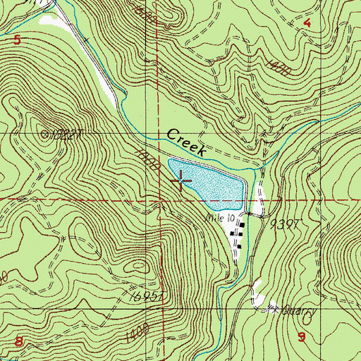 Topographic Map of Booth-Kelly Lumber Company Log Pond Dike, OR