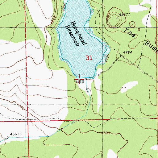 Topographic Map of Bumphead Dam, OR