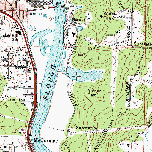 Topographic Map of C A Smith L and M Company Storage Reservoir, OR
