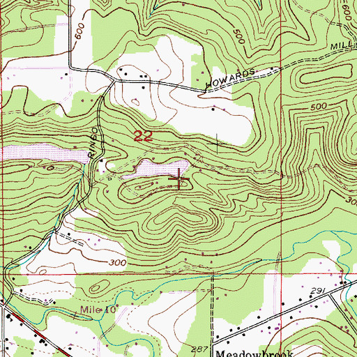 Topographic Map of C C Porter Reservoir, OR