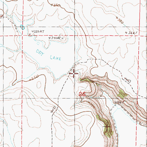 Topographic Map of Campbell Dam, OR