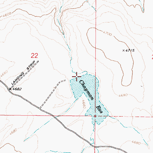 Topographic Map of Chapman Dam, OR