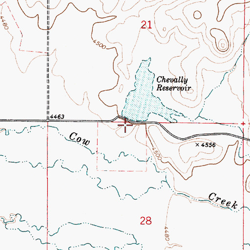 Topographic Map of Cheyally Dam, OR