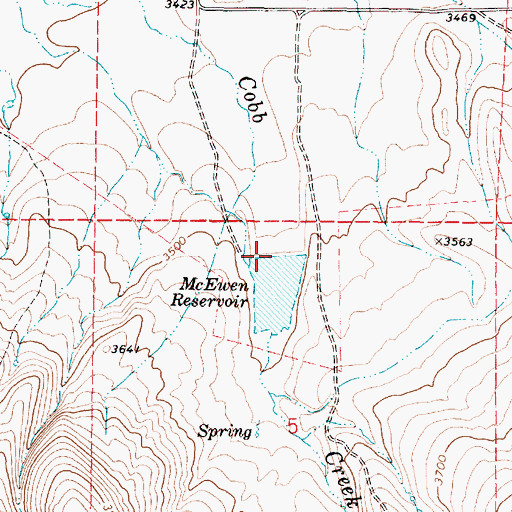 Topographic Map of Cobb Creek Dam, OR
