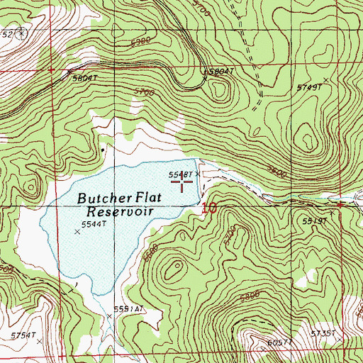 Topographic Map of Dallas Lake Dam, OR