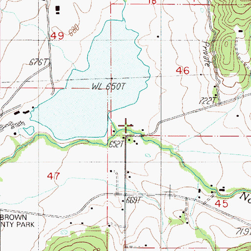 Topographic Map of Dixonville Log Pond Dam, OR