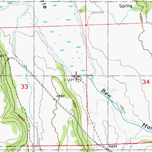 Topographic Map of Dry Prairie Dam, OR