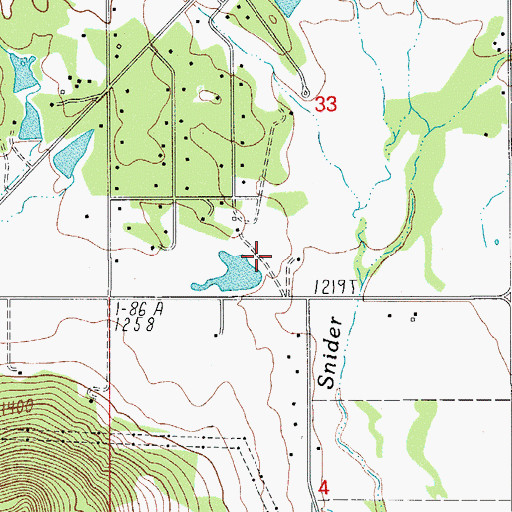 Topographic Map of Duggan Dam, OR