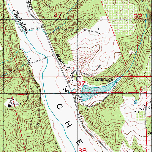 Topographic Map of E R Baker Dam, OR
