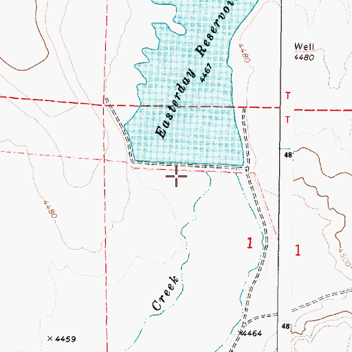 Topographic Map of Easterday Dam, OR