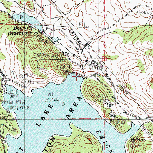 Topographic Map of Emigrant Dam, OR