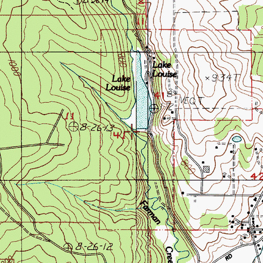 Topographic Map of Farman Creek Dam, OR