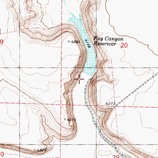 Topographic Map of Fay Canyon Dam, OR
