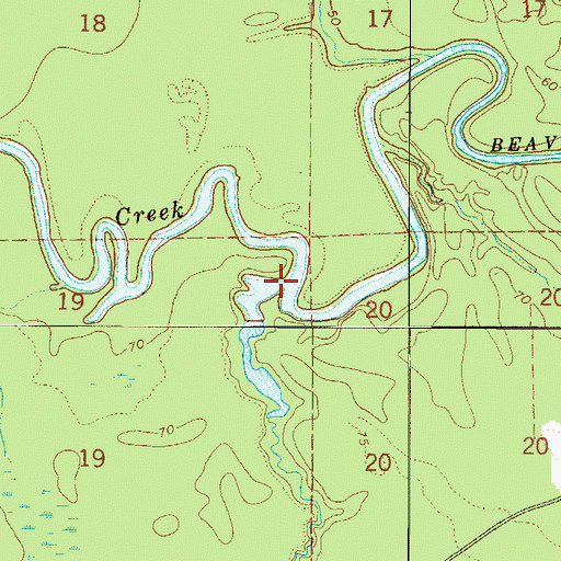 Topographic Map of Bailey Creek, AL