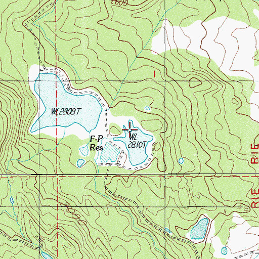 Topographic Map of Harrison Dam, OR