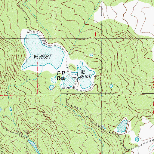 Topographic Map of Harrison Reservoir, OR