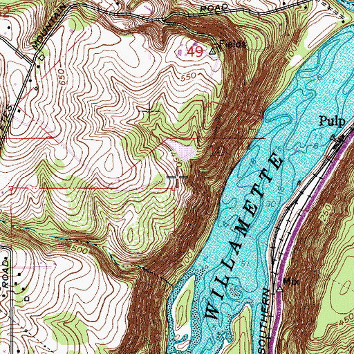 Topographic Map of Hershiser Dam, OR