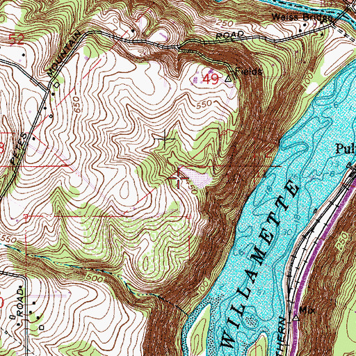 Topographic Map of Hershiser Reservoir, OR