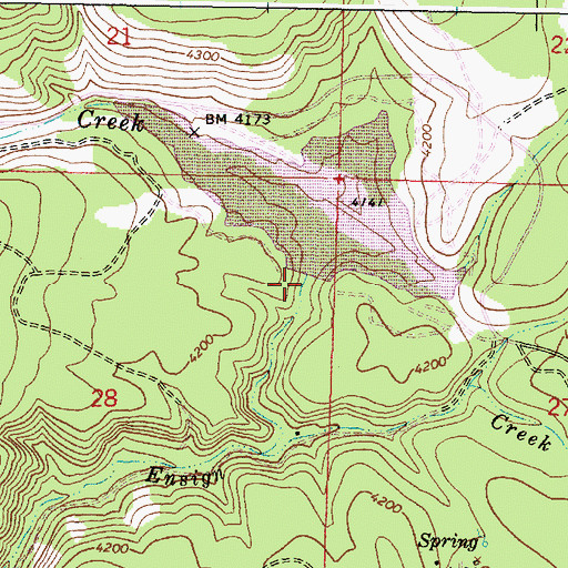 Topographic Map of Indian Lake Dam, OR