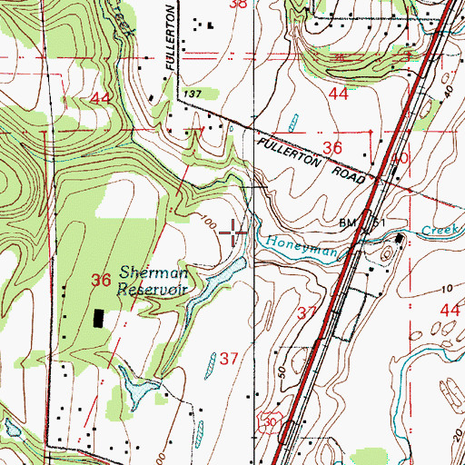 Topographic Map of James O Fisher Dam, OR