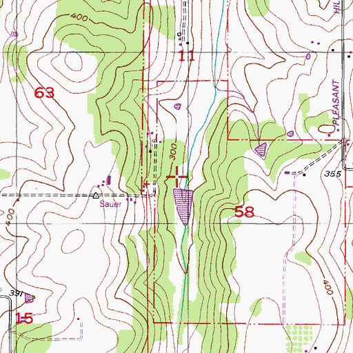 Topographic Map of Joe Crow Dam, OR