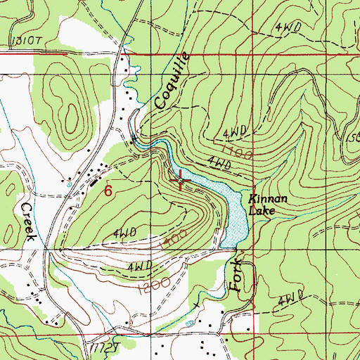 Topographic Map of Kinnan Reservoir, OR