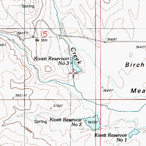 Topographic Map of Kivett Dam Number 3, OR