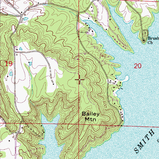 Topographic Map of Bailey Mountain, AL