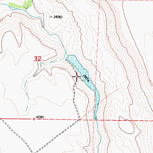 Topographic Map of Lower Chapman Reservoir, OR