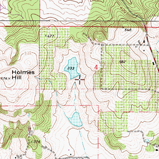 Topographic Map of Marx Dam, OR