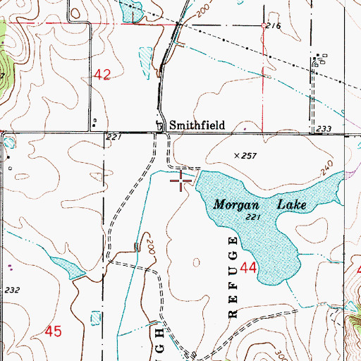 Topographic Map of Morgan Brothers Dam, OR