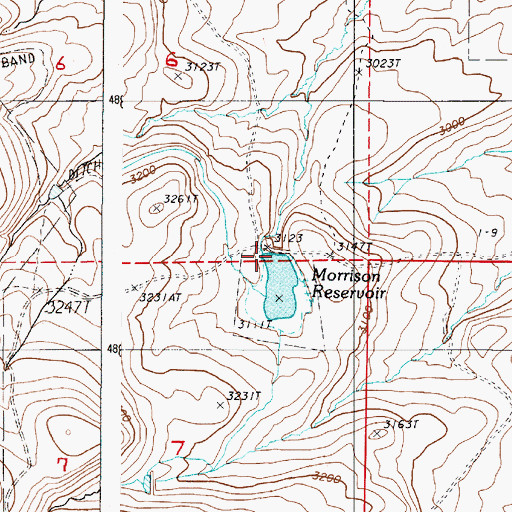 Topographic Map of Morrison Dam, OR