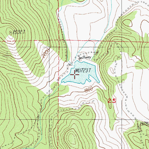 Topographic Map of Osborne Reservoir, OR