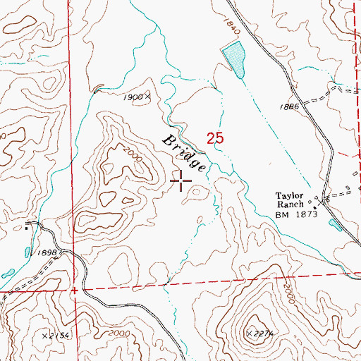 Topographic Map of Painted Hills Reservoir, OR