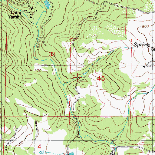 Topographic Map of Panther Creek Dam, OR