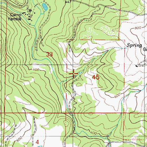 Topographic Map of Panther Creek Reservoir, OR