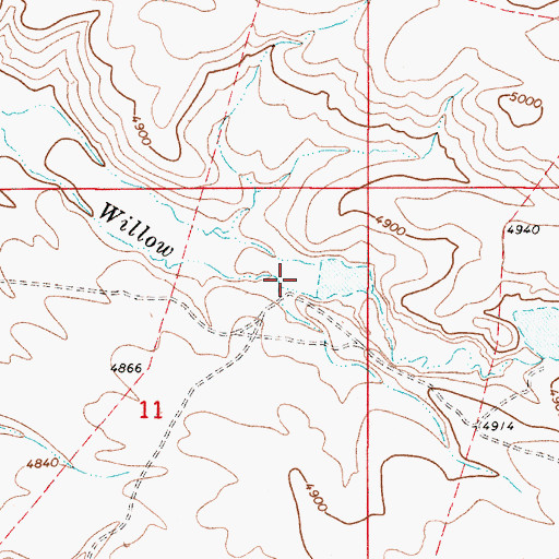 Topographic Map of Parsnip Creek Diversion Dam, OR