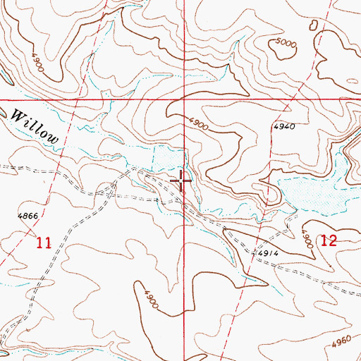 Topographic Map of Parsnip Creek Diversion Reservoir, OR