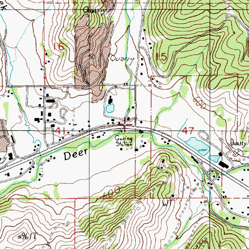 Topographic Map of Perkins Log Pond Dam, OR