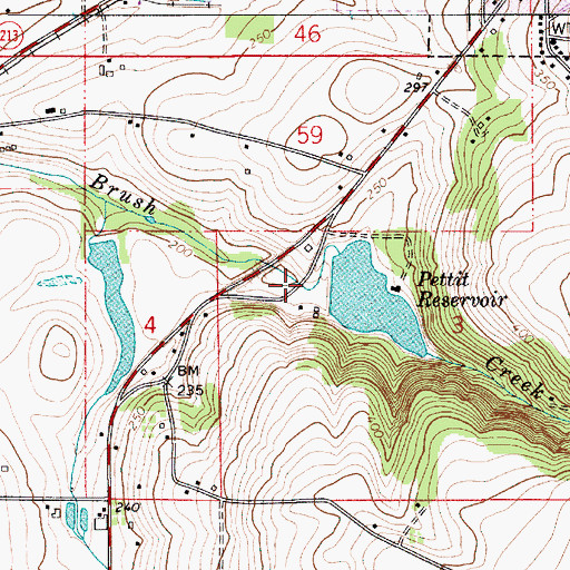 Topographic Map of Pettit Dam, OR
