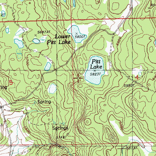 Topographic Map of Pitt Lake Dam, OR