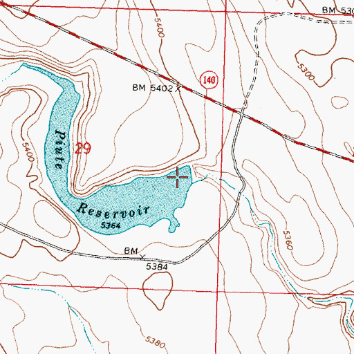 Topographic Map of Piute Dam, OR