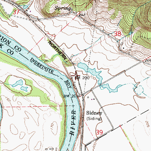 Topographic Map of River Bend Dam, OR